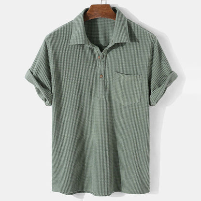 Overhemd Korte Mouwen Heren – Stijlvol Knopen Shirt van Katoen voor Casual Dagen