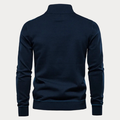 Gemusterde trui heren – Hoge hals trui van zachte stof voor casual stijl