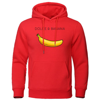 Hoodie heren – Bananenprint sweatshirt met comfortabele pasvorm en trendy design