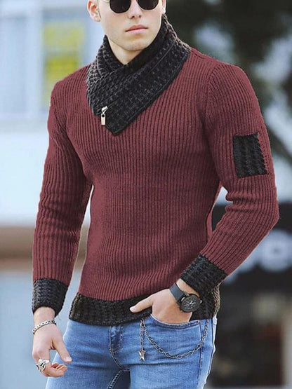 Pullover heren sjaalkraag – Comfortabele trui voor casual en formele gelegenheden