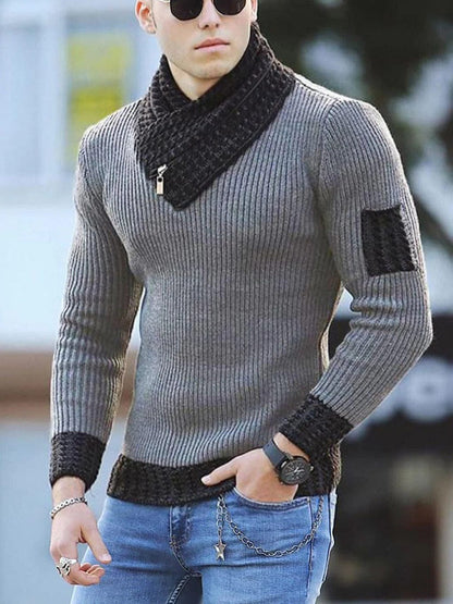 Pullover heren sjaalkraag – Comfortabele trui voor casual en formele gelegenheden