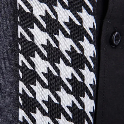 Heren Vest Hahnentrittmuster – Stijlvol gebreid vest voor casual en zakelijke outfits