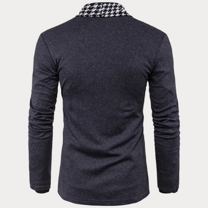 Heren Vest Hahnentrittmuster – Stijlvol gebreid vest voor casual en zakelijke outfits