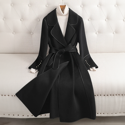 Trenchcoat dames met ceintuur – Elegante lange jas voor herfst en winter