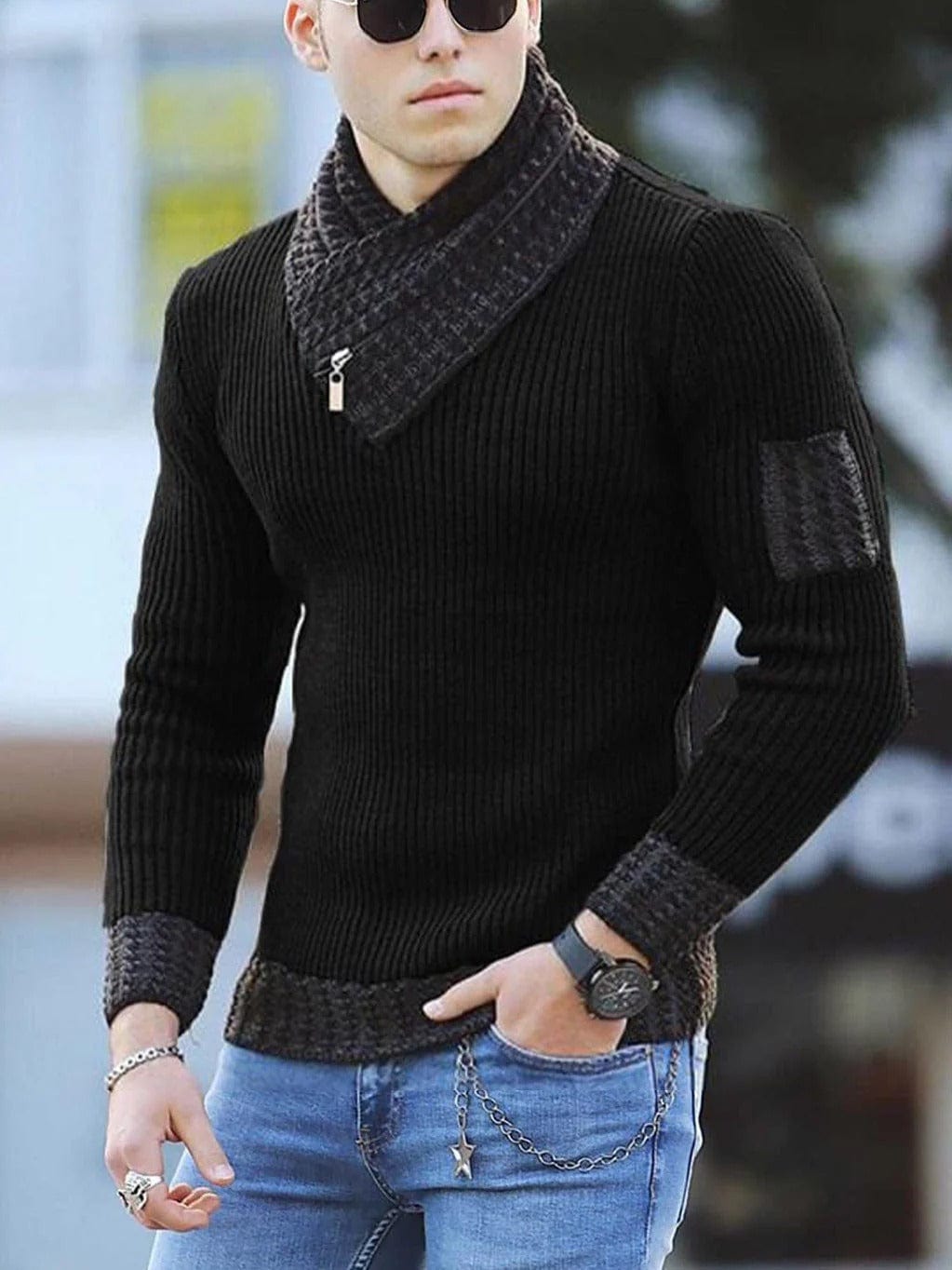 Pullover heren sjaalkraag – Comfortabele trui voor casual en formele gelegenheden