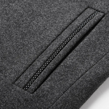 Heren Mantel Elegante – Stijlvolle Lange Jas van Hoogwaardige Materialen