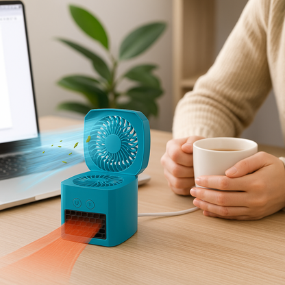 Desktop Elektrische Heater en Koelventilator Combinatie