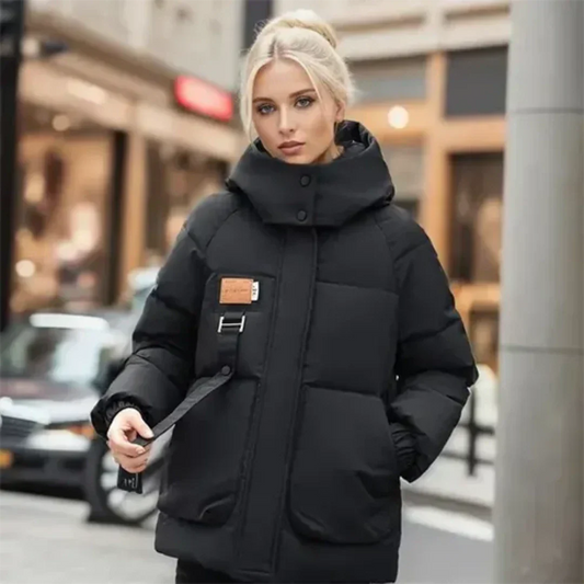 Gevoerde Winterjas Dames – Warme en Stijlvolle Winterjas met Capuchon en Zakken