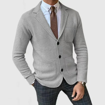 Blazer voor Heren – Eenrijige Blazer met Knopen, Stijlvolle en Elegante Jassen