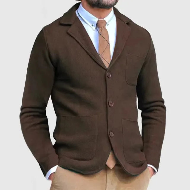 Blazer voor Heren – Eenrijige Blazer met Knopen, Stijlvolle en Elegante Jassen