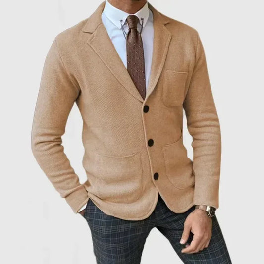 Blazer voor Heren – Eenrijige Blazer met Knopen, Stijlvolle en Elegante Jassen