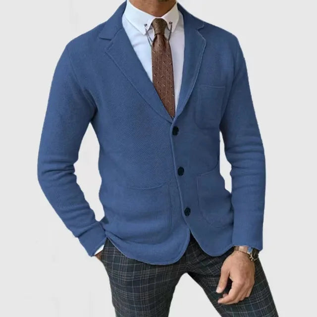 Blazer voor Heren – Eenrijige Blazer met Knopen, Stijlvolle en Elegante Jassen