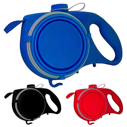 Hondenriem 4-in-1 met Waterfles en Kom