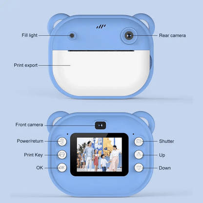 Instantcamera met Printer Draagbare Inktloze Fotoprinter Compact
