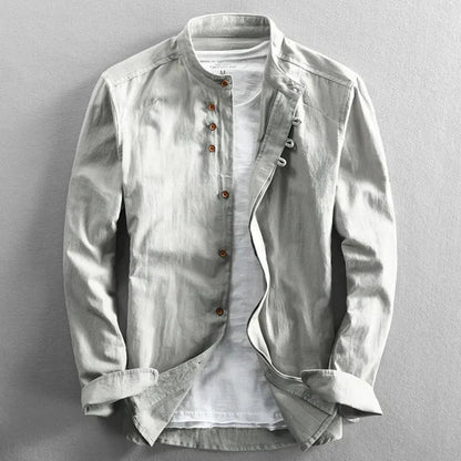 Hemd heren Japanse stijl – Katoenen shirt met korte mouwen en unieke print