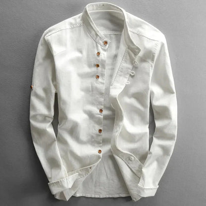 Hemd heren Japanse stijl – Katoenen shirt met korte mouwen en unieke print