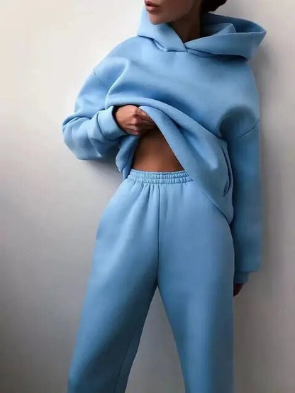 Hoodie en sweatpants dames set – Comfortabele sportoutfit voor thuis en buiten