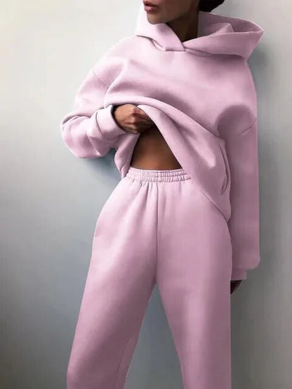 Hoodie en sweatpants dames set – Comfortabele sportoutfit voor thuis en buiten