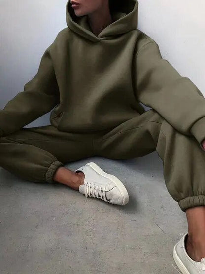 Hoodie en sweatpants dames set – Comfortabele sportoutfit voor thuis en buiten