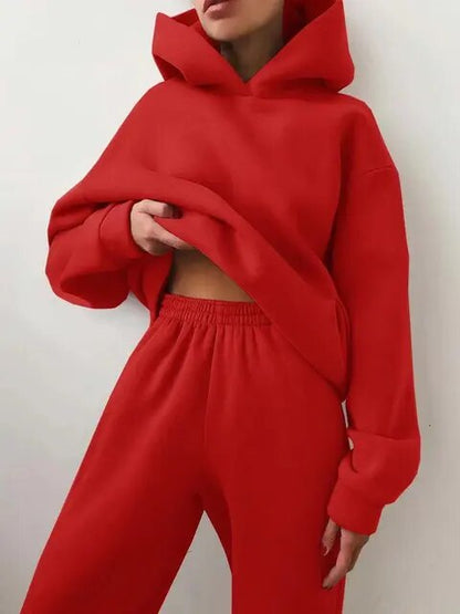 Hoodie en sweatpants dames set – Comfortabele sportoutfit voor thuis en buiten