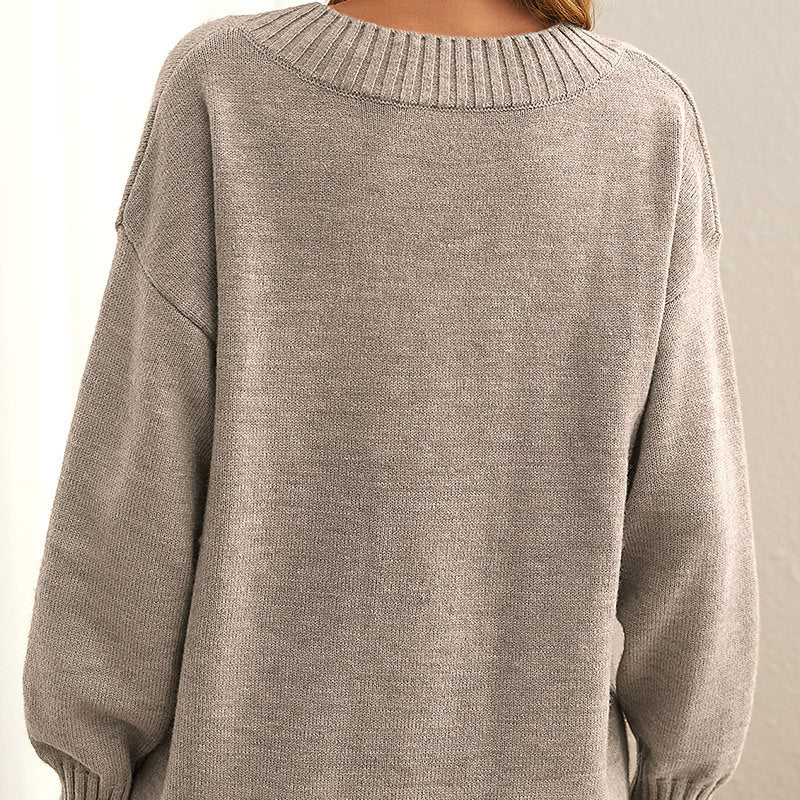 Langarmpullover Damen – Bequemer Strickpullover mit stilvollem Schnitt