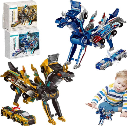 Dinosaurussen Magnetische Auto Set 2-in-1 Transformer Auto Kinderen