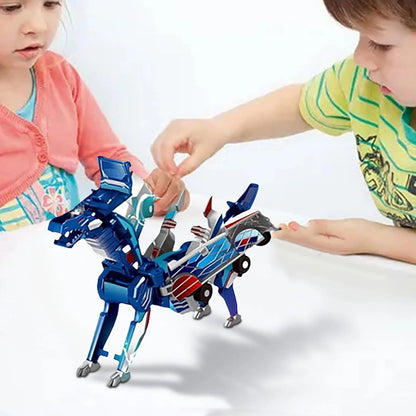 Dinosaurussen Magnetische Auto Set 2-in-1 Transformer Auto Kinderen