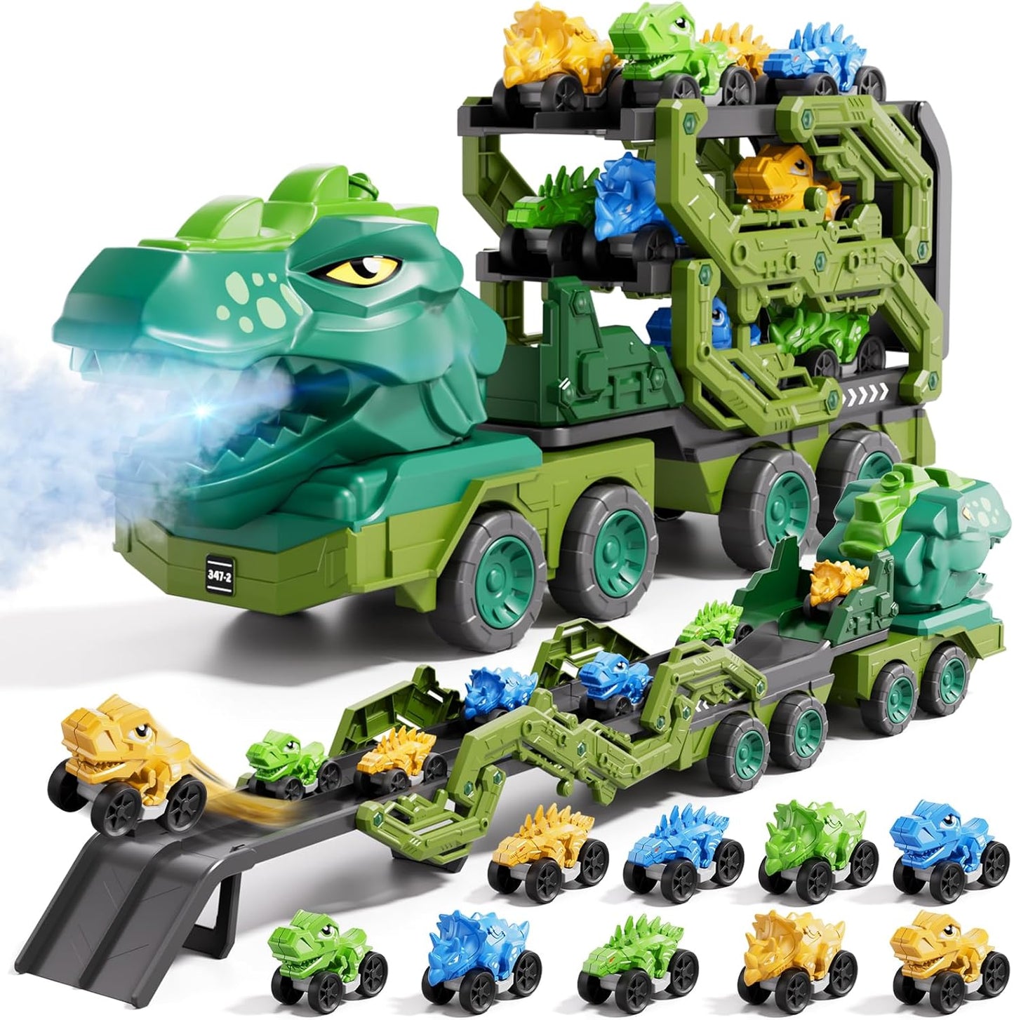 Dinosaur Truck Speelgoedset met Dino Auto's en Circuit