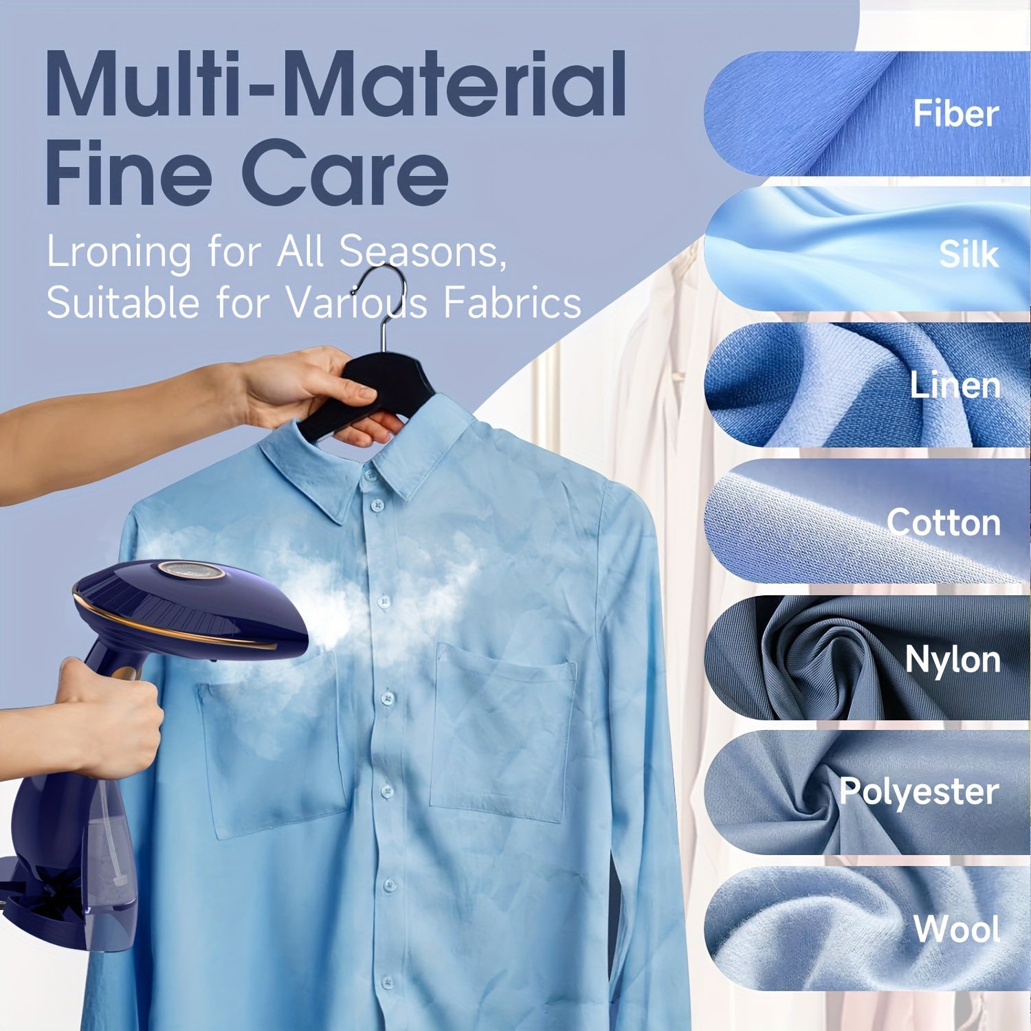 Kledingstomer Handheld 1500W Draagbaar voor Kreukels Verwijderen