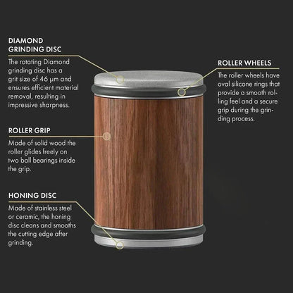 Koksmes Set met Slijper Professioneel Keukenmes