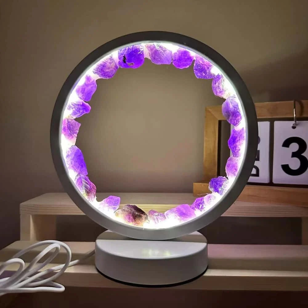 Kristallen Kolom Nachtlamp Genezing Steen LED