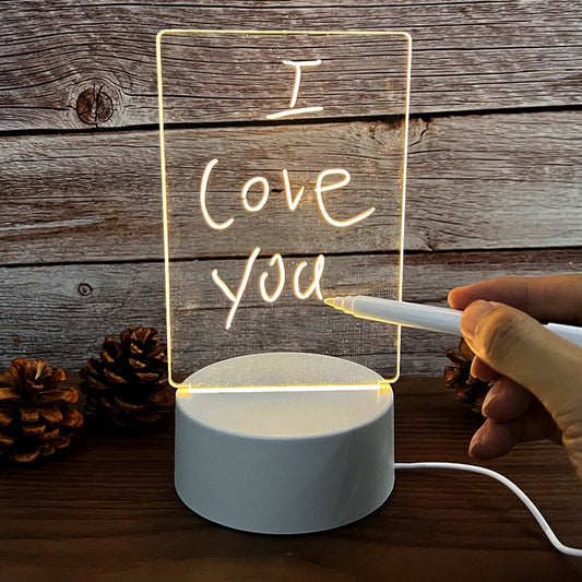 LED Bureau Lamp Acryl Berichtenbord