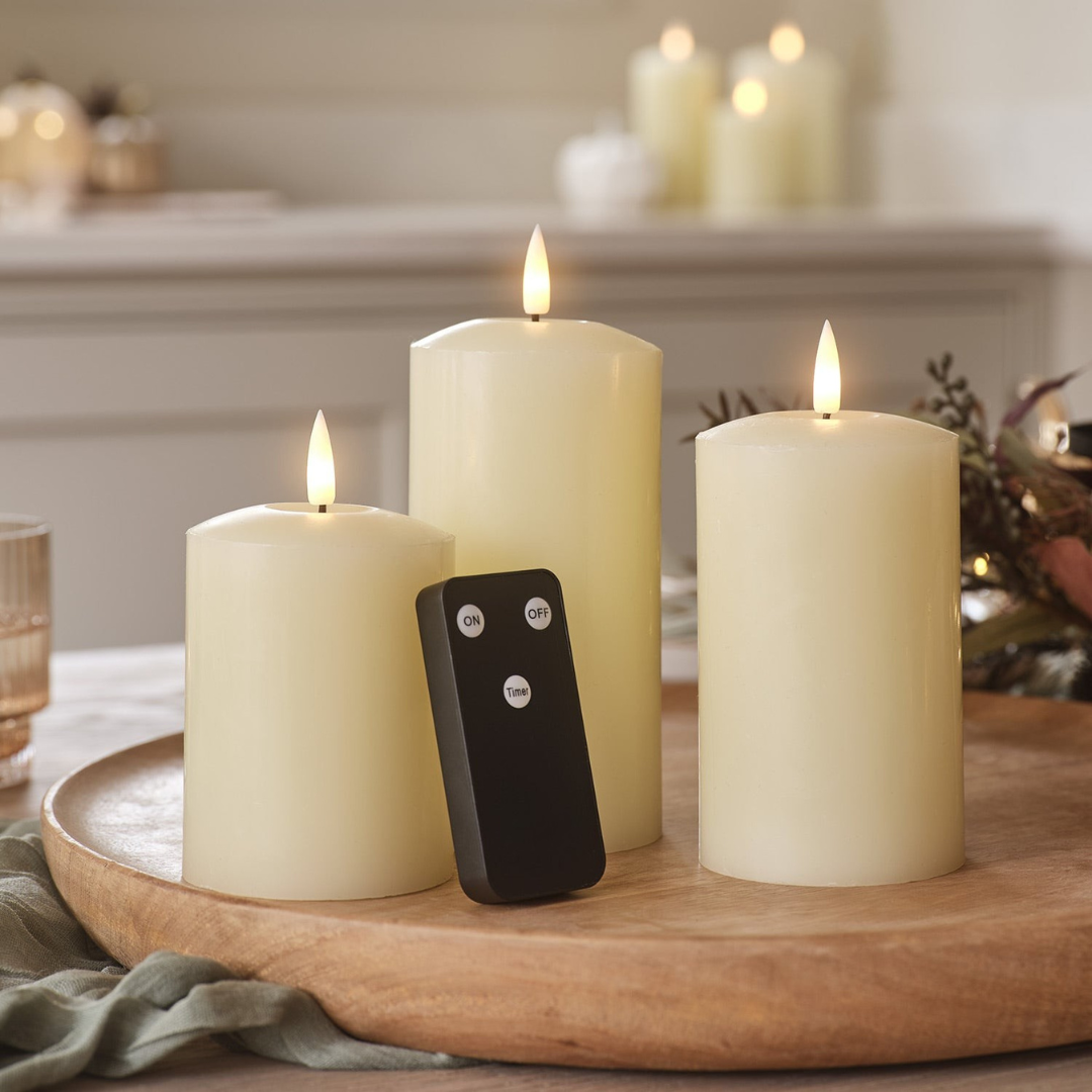 LED Flameless Wax Kaarsen met Afstandsbediening Set