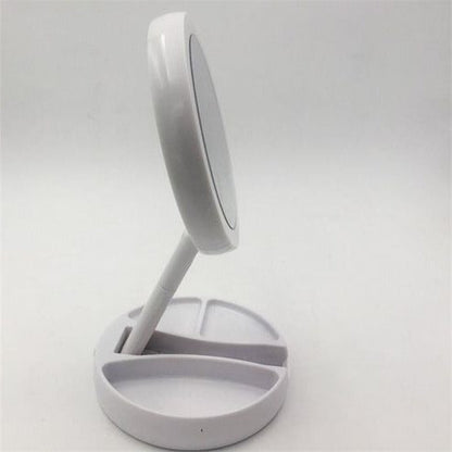 LED Opvouwbare Make-up Spiegel met Verlichting