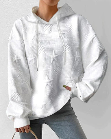 Hoodie Dames – Sterrenprint Sweatshirt voor Casual en Sportieve Outfits