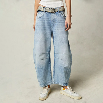 Dames Jeans met Wijde Pijpen – Comfortabele en Trendy Broek voor Casual Outfits