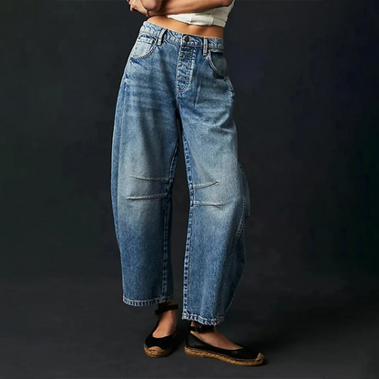 Dames Jeans met Wijde Pijpen – Comfortabele en Trendy Broek voor Casual Outfits