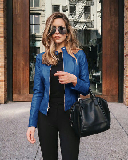 Leren Jas Dames – Slim Fit Echt Leer Jas voor Stijlvolle Outfits