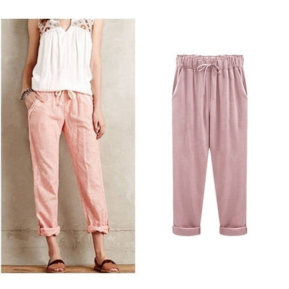 Casual damesbroek – Losse broek voor dames van ademend katoen, trendy stijl