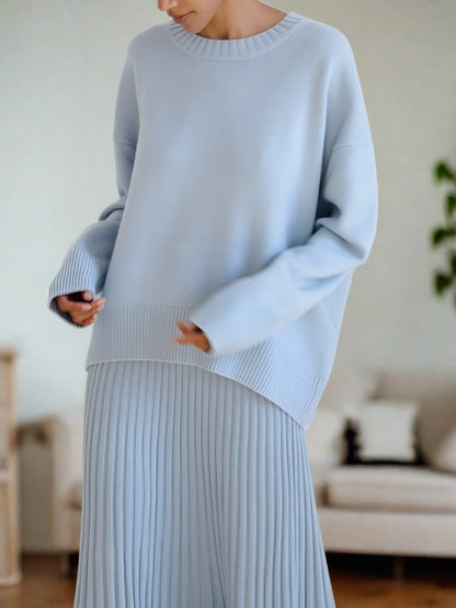 Dames-Trui – Comfortabele gebreide trui met lange mouwen en trendy design