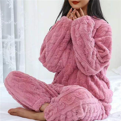 Zachte Pyjama Set Dames – Comfortabele Nachtkleding van Katoen met Lange Mouwen