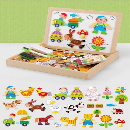 Houten Magnetische Puzzel Kinderen 100+ Stukken Speelgoed
