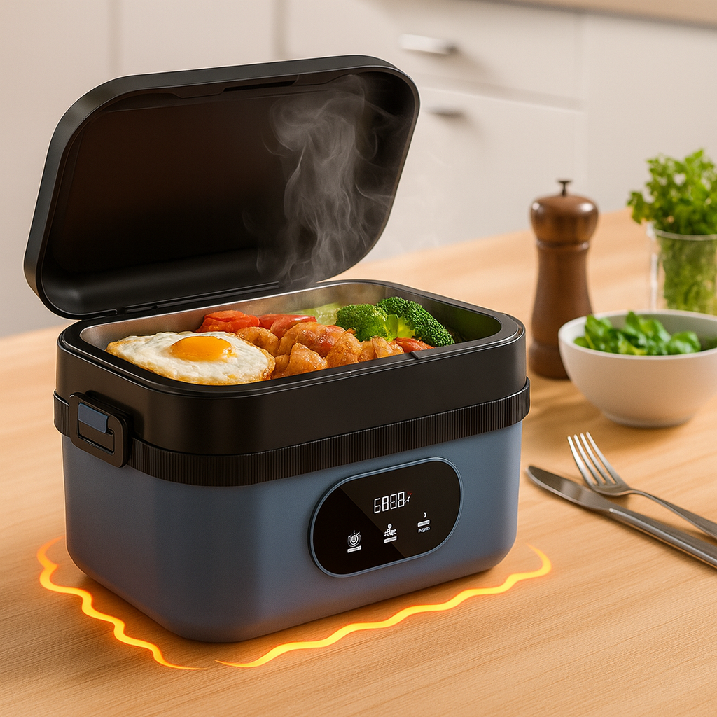 Zelfverwarmende Lunchbox RVS Draagbare Voedselverwarmer