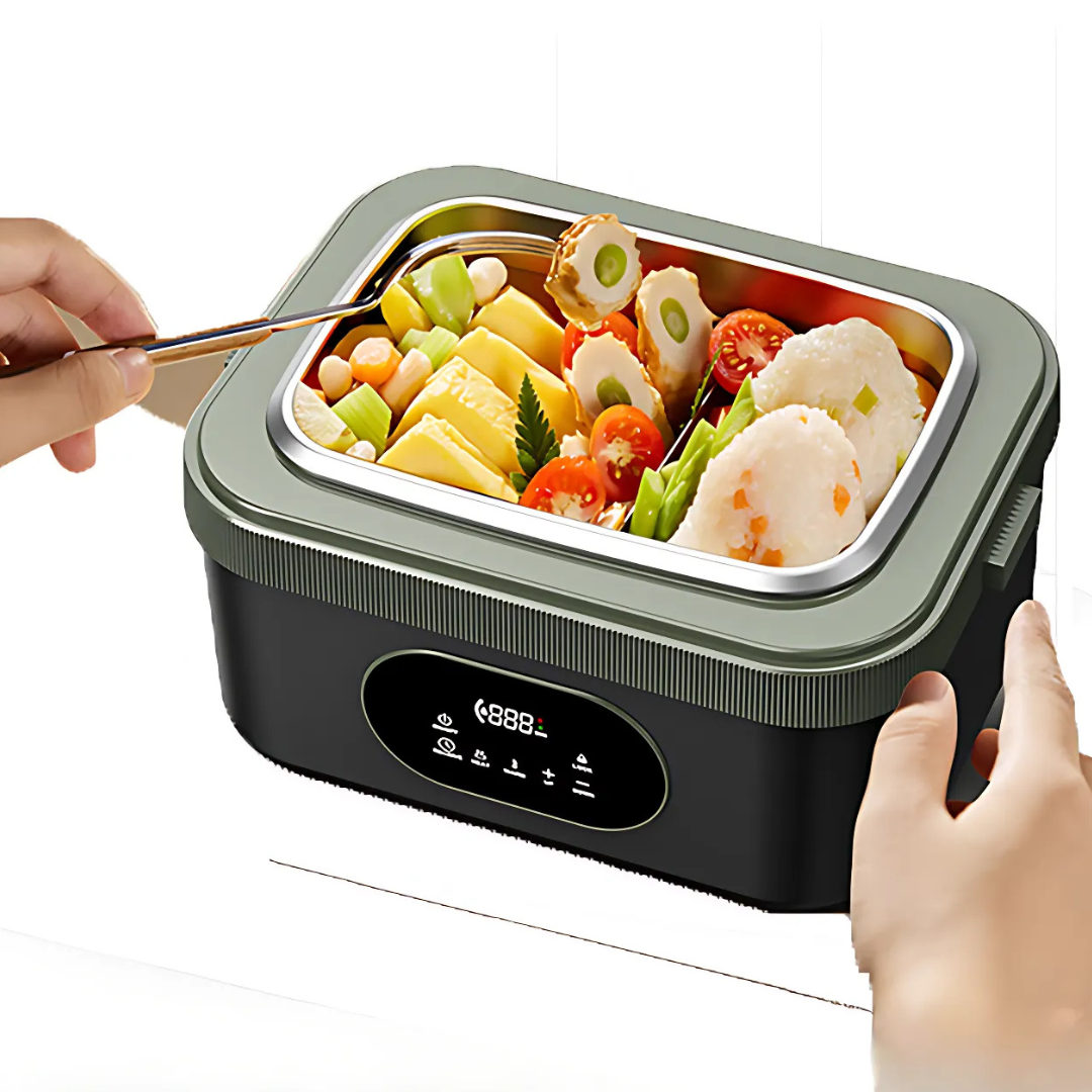 Zelfverwarmende Lunchbox RVS Draagbare Voedselverwarmer