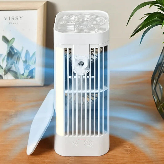 Mini Airconditioner Bureauventilator met Spray Koeling
