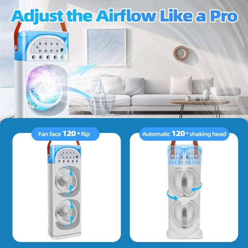 Mini Airconditioner met Luchtbevochtiger en LED Licht