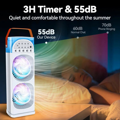Mini Airconditioner met Luchtbevochtiger en LED Licht