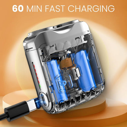 Mini Elektrisch Scheerapparaat Dubbel Hoofd Oplaadbaar Scheermes
