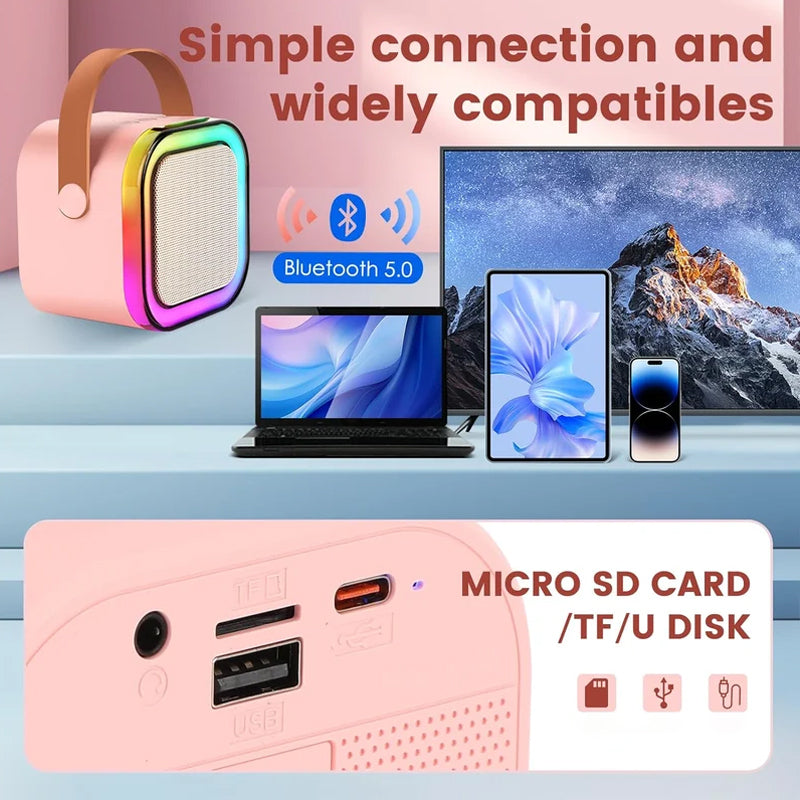 Mini Karaoke Machine met Draadloze Microfoon