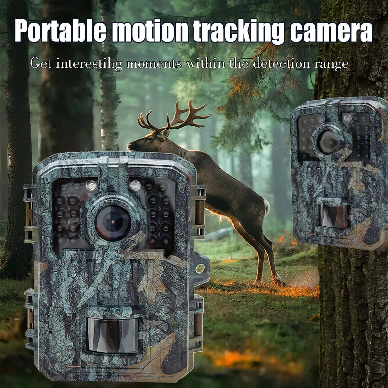 Mini Trailcamera 16MP Nachtzicht PIR Bewegingsdetectie
